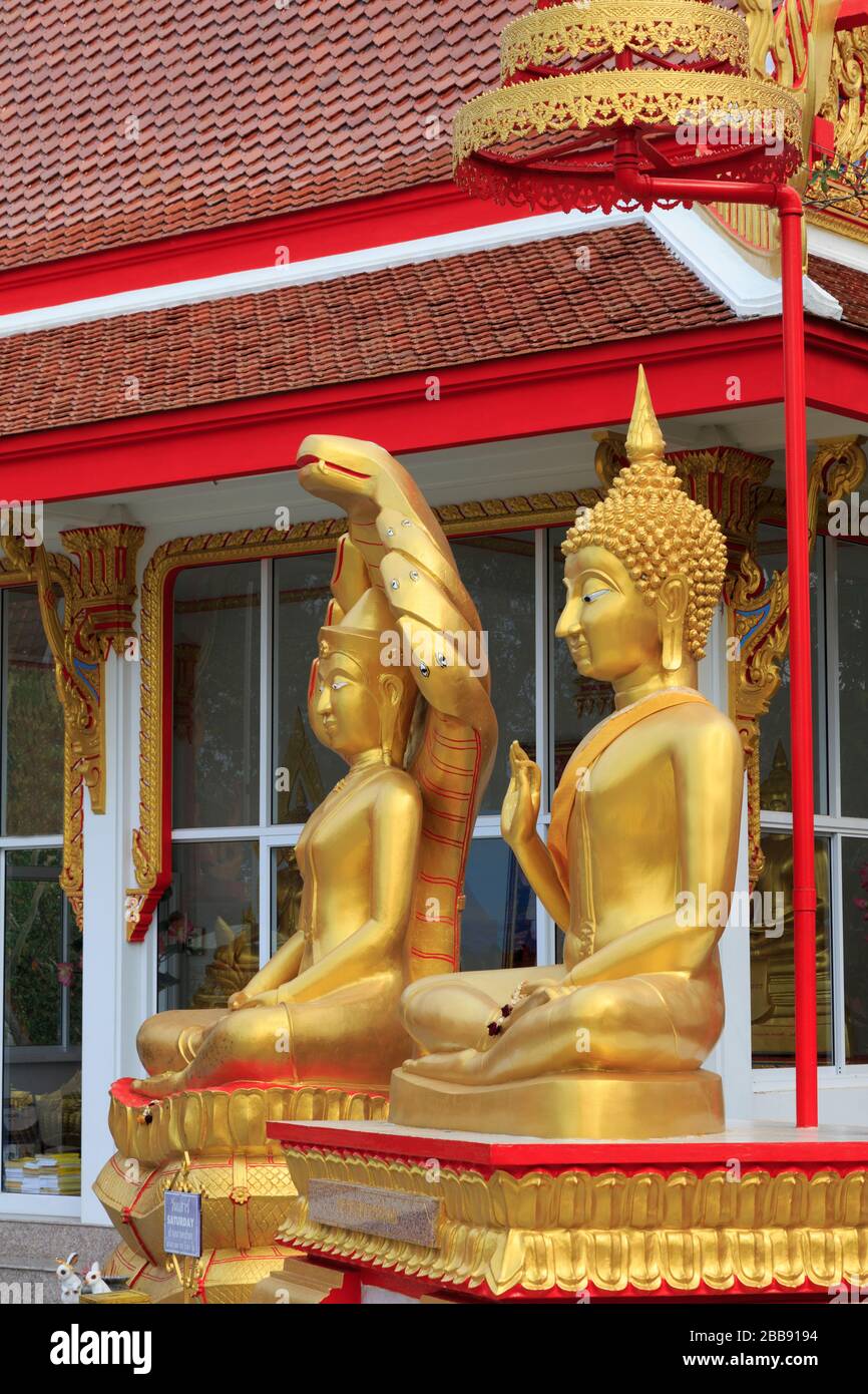 Tempel Wat Phra Yai in König Rama Royal Park, Pattaya City, Thailand, Asien Stockfoto