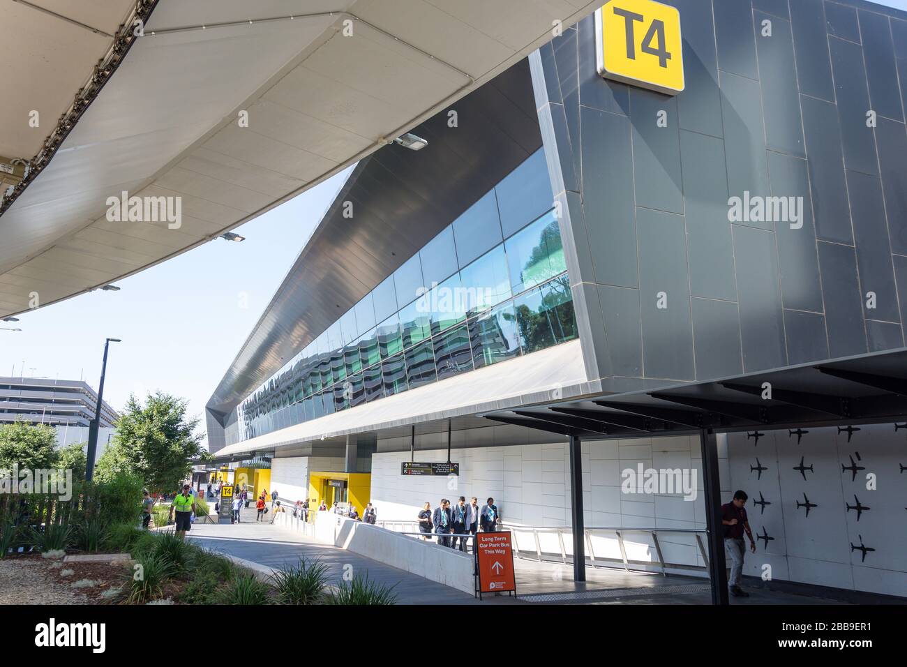 Terminal T4 am Flughafen Melbourne, Tullamarine, Melbourne, Victoria, Australien Stockfoto