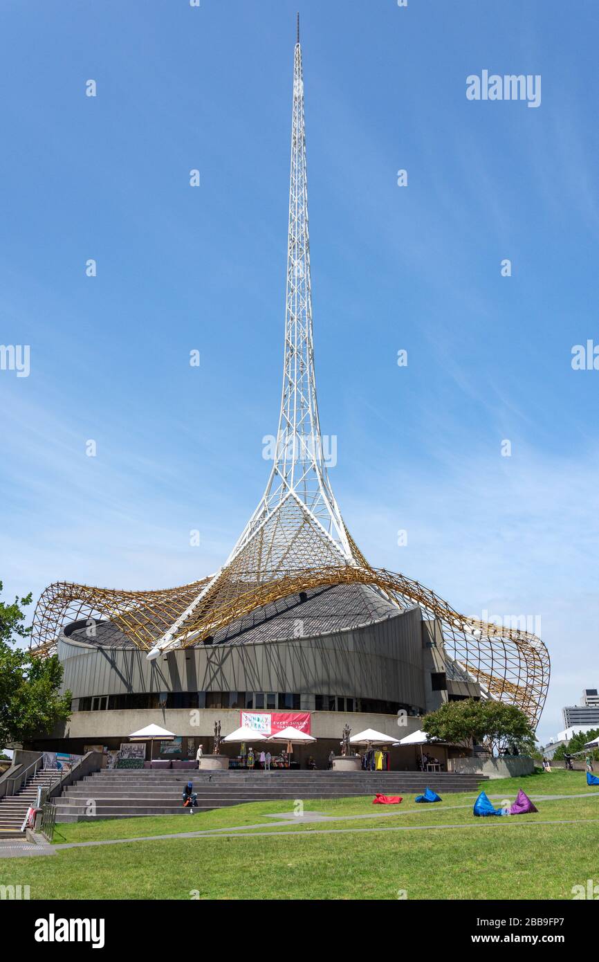 Arts Center Melbourne, St Kilda Road, Southbank, City Central, Melbourne, Victoria, Australien Stockfoto