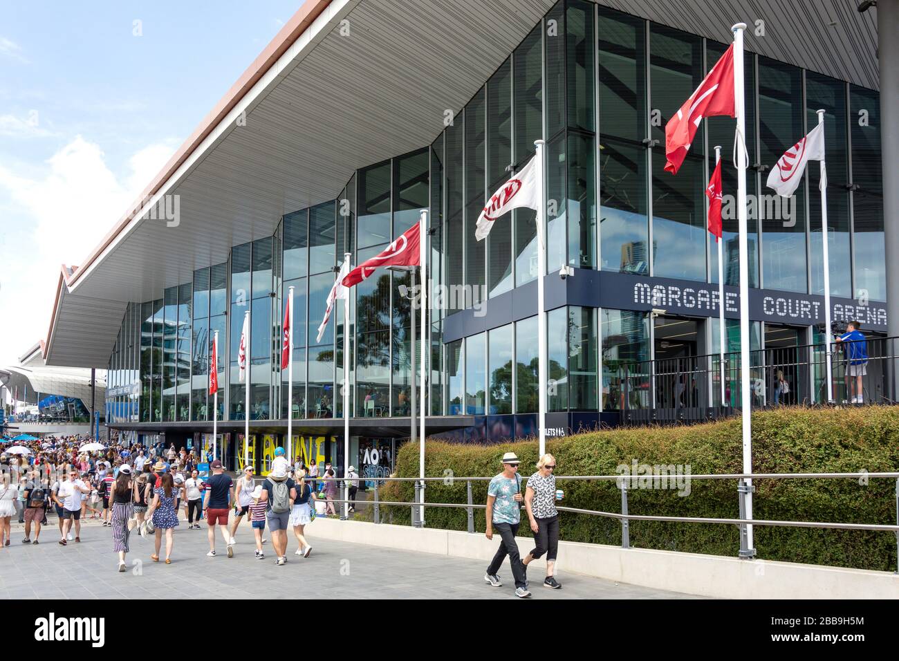 Margaret Court Arena im Melbourne Open 2020 Tennisturnier, City Central, Melbourne, Victoria, Australien Stockfoto