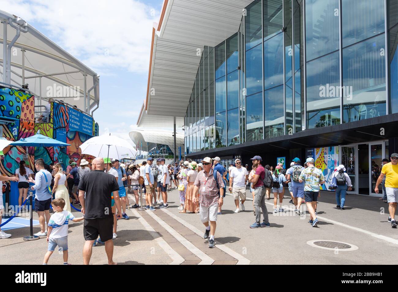 Margaret Court Arena im Melbourne Open 2020 Tennisturnier, City Central, Melbourne, Victoria, Australien Stockfoto