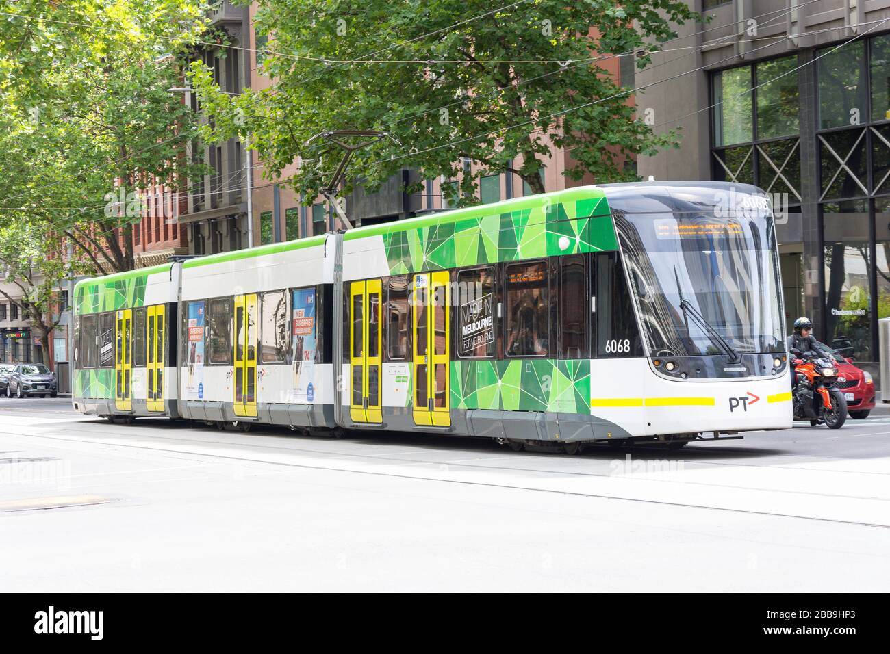 City Circle Tram, Bourke Street, City Central, Melbourne, Victoria, Australien Stockfoto