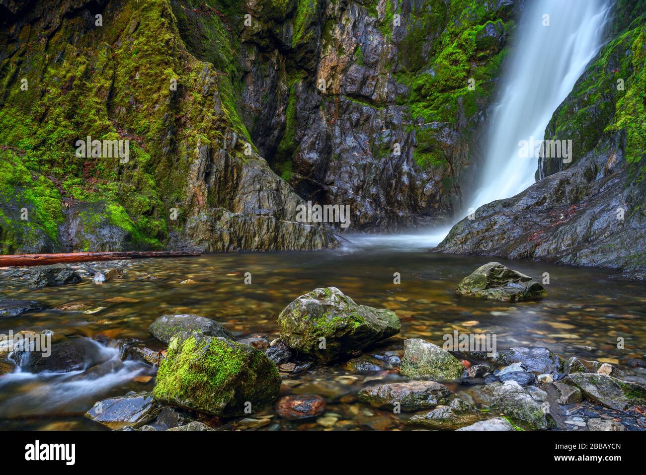 Niagarafälle, Goldstream Provincial Park, Victoria, Vancouver Island, BC, Kanada Stockfoto