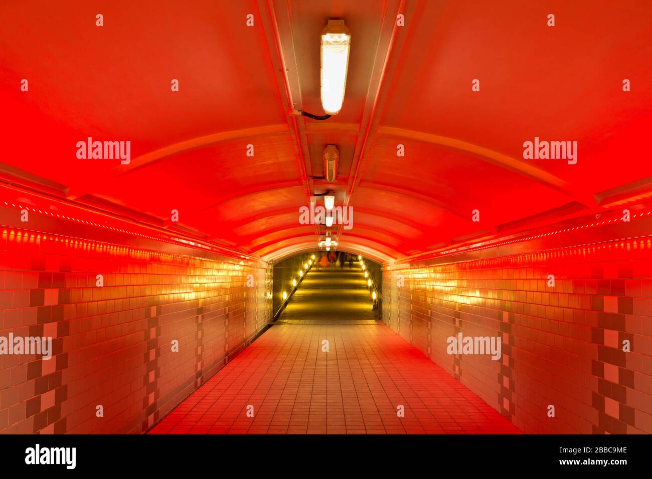 Fußgängertunnel unter der North Bridge Road, Singapur, Asien Stockfoto