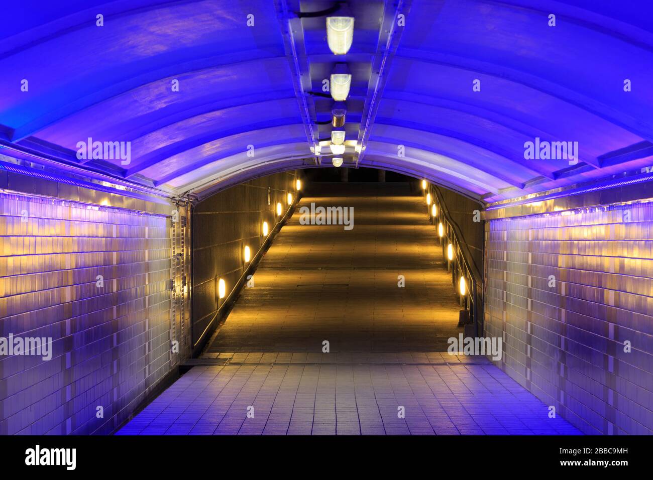 Fußgängertunnel unter der North Bridge Road, Singapur, Asien Stockfoto
