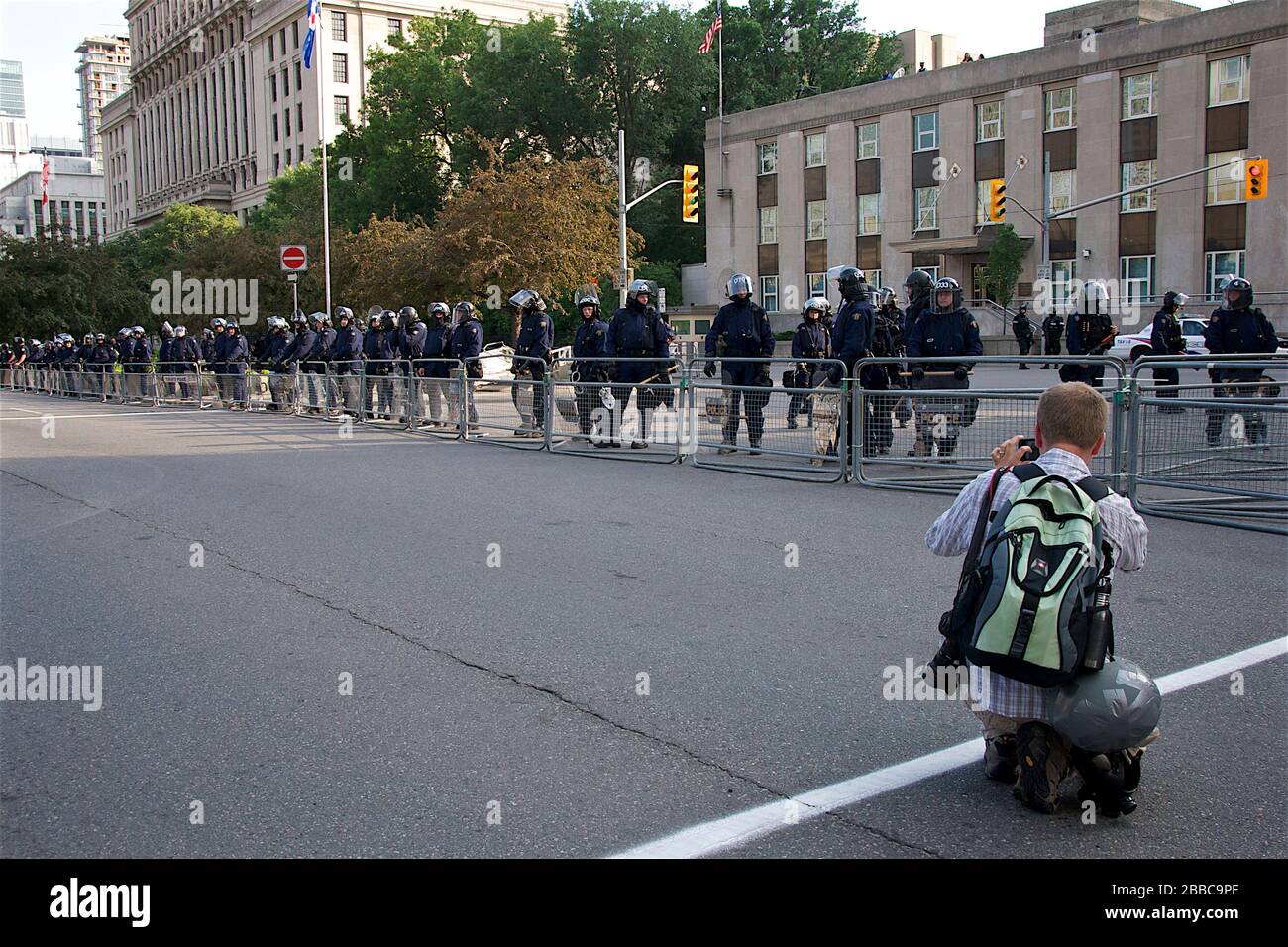 Fotograf fotografiert am US-Generalkonsulat Toronto Stockfoto