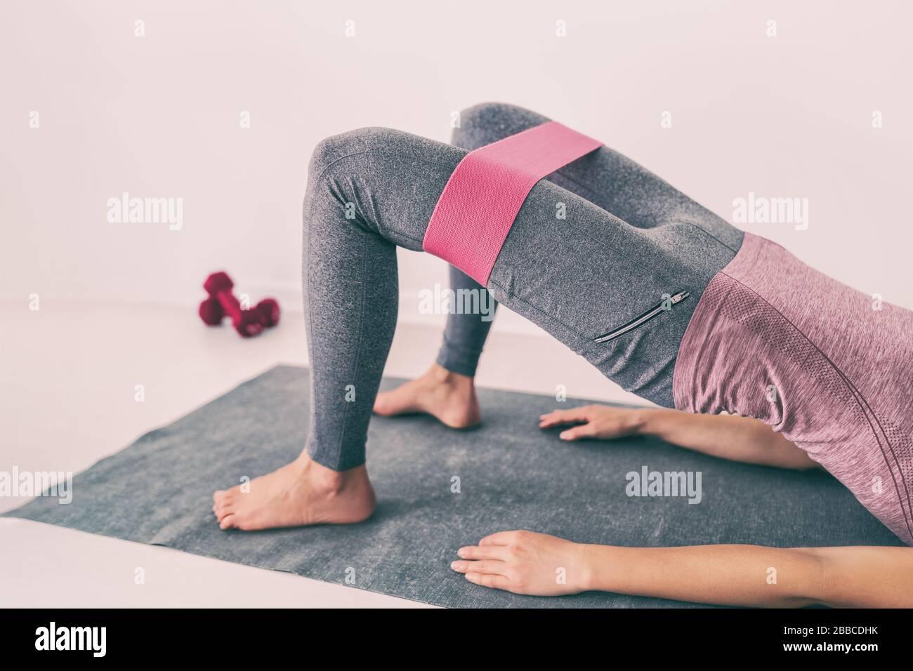 Widerstandsbänder Glute Hip Loop Gesäßbein Kreis Beine Hocken Yoga 