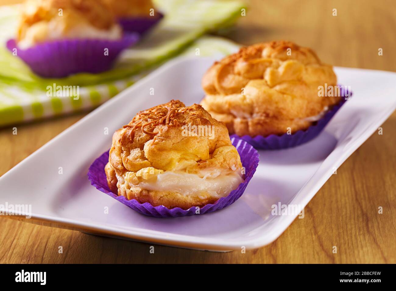 Indonesische Choux Cake ist ein Snack oder Dessert-Essen. Stockfoto