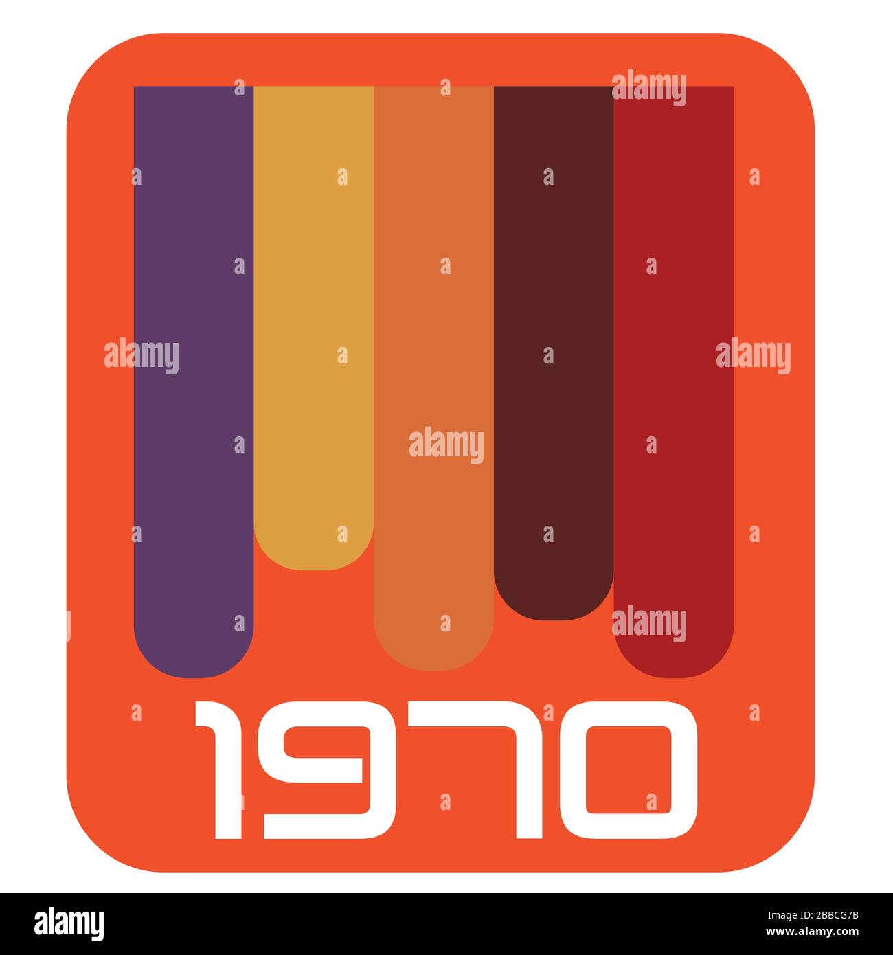 1970 Logo Vector Patttern Stock Vektor