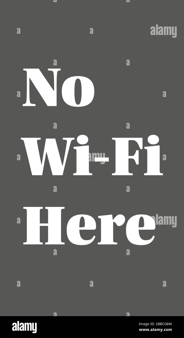 Kein Wi-Fi-Zeichen Hier Stock Vektor