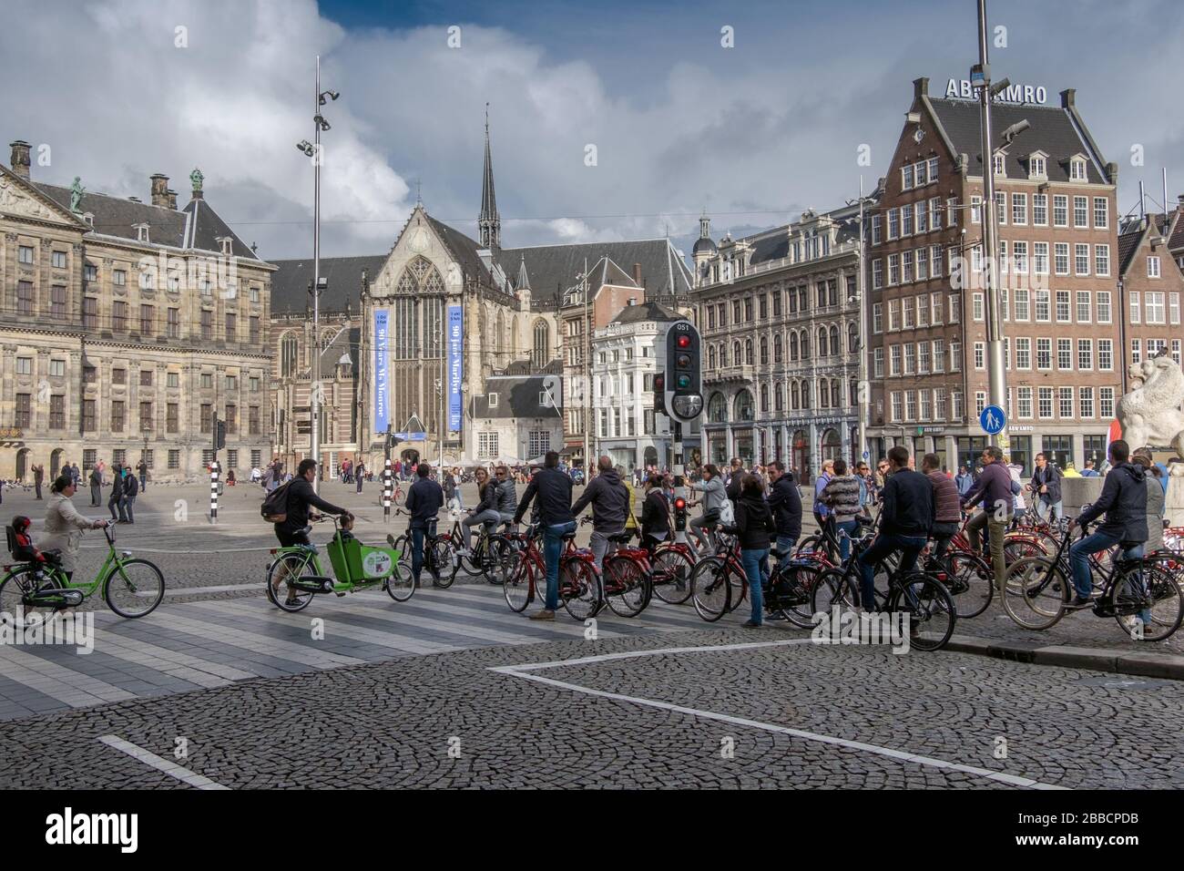 Radfahrer im Zentrum von Amsterdam, Niederlande Stockfoto
