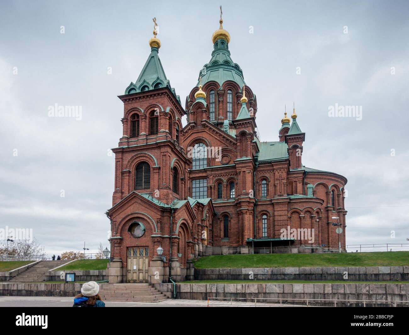Uspenski-Kathedrale (1868), Hauptkathedrale der orthodoxen Kirche Finnlands und die größte Europas, Helsinki. Stockfoto