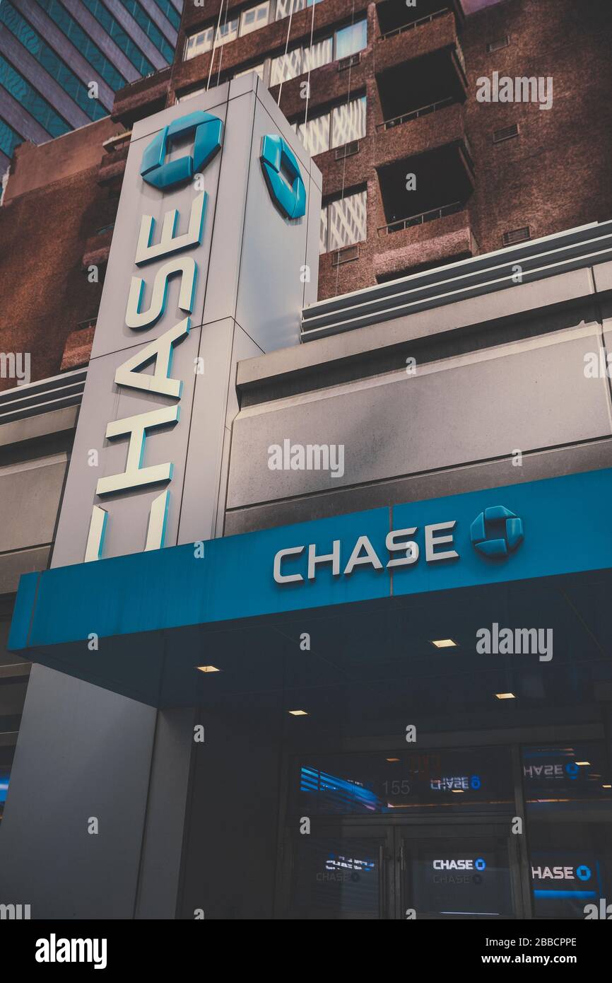 Chase Bank Filiale in New York Stockfoto
