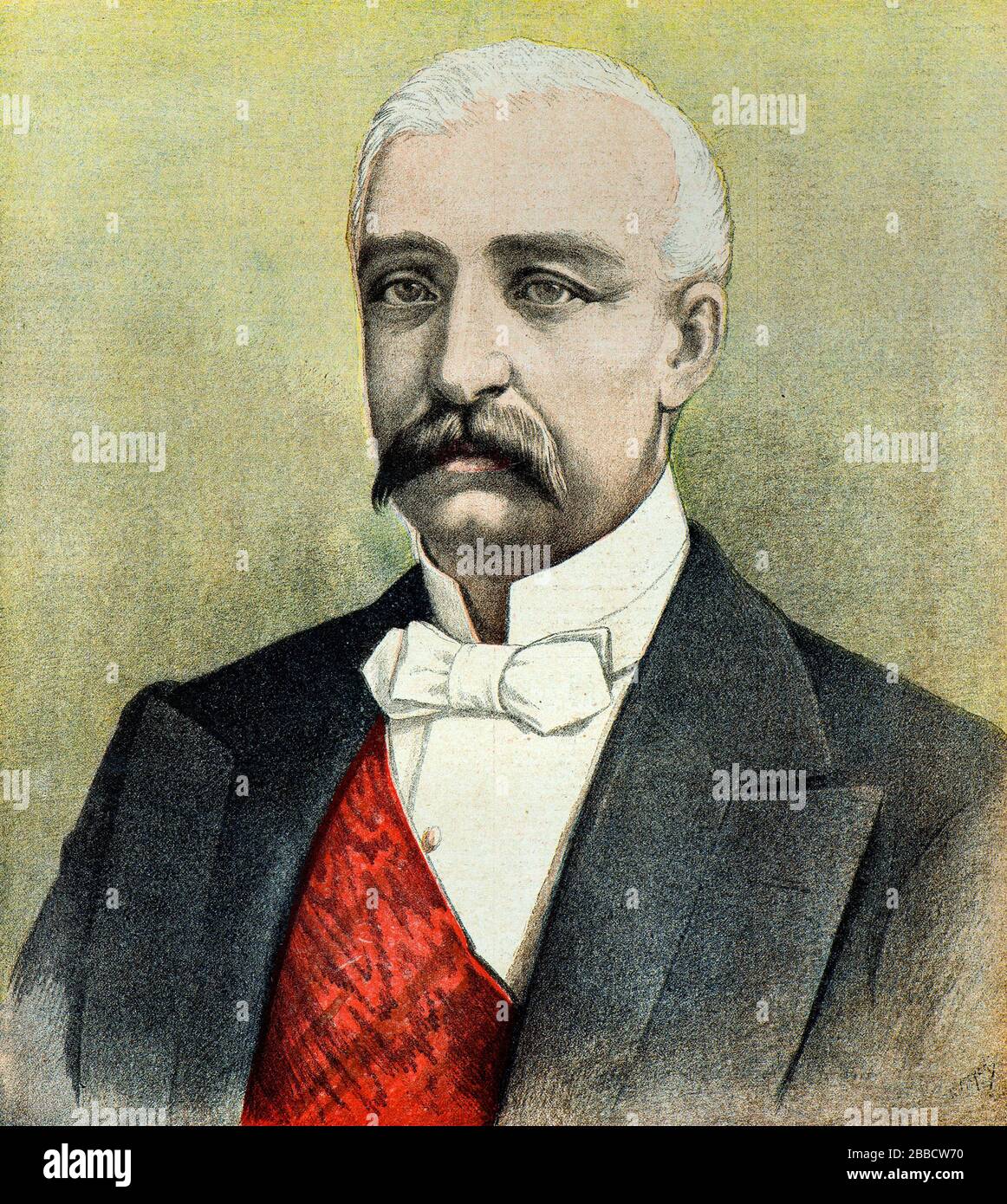 Meyer Henri (* um 1899 in Paris; † um 1899 in Paris) - Porträt des Präsidenten der französischen Republik Felix Faure († um 1899) - Privatsammlung Stockfoto