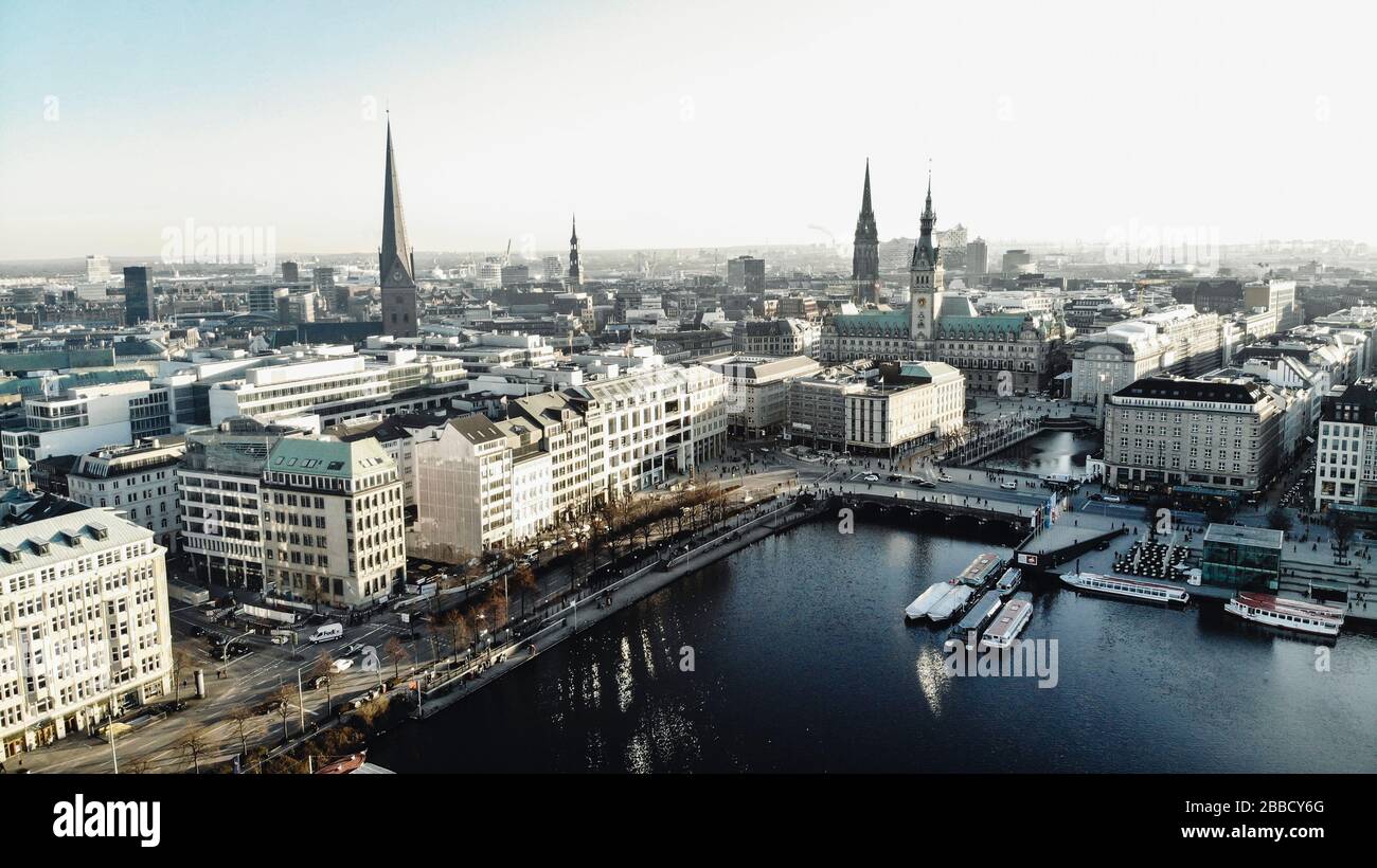 Luftbild Hamburg, Deutschland Stockfoto