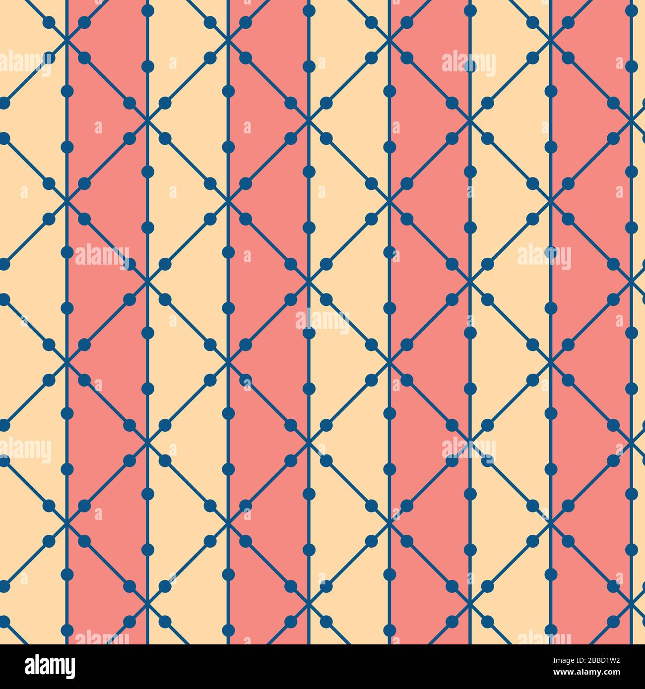 Isometrisches Raster und Stripe-Vektor nahtloser Musterhintergrund. Minimale Hintergrundfarbe in blau und gelb. Lineares, geometrisches vertikales Design. Farbenfrohes modernes Design Stock Vektor