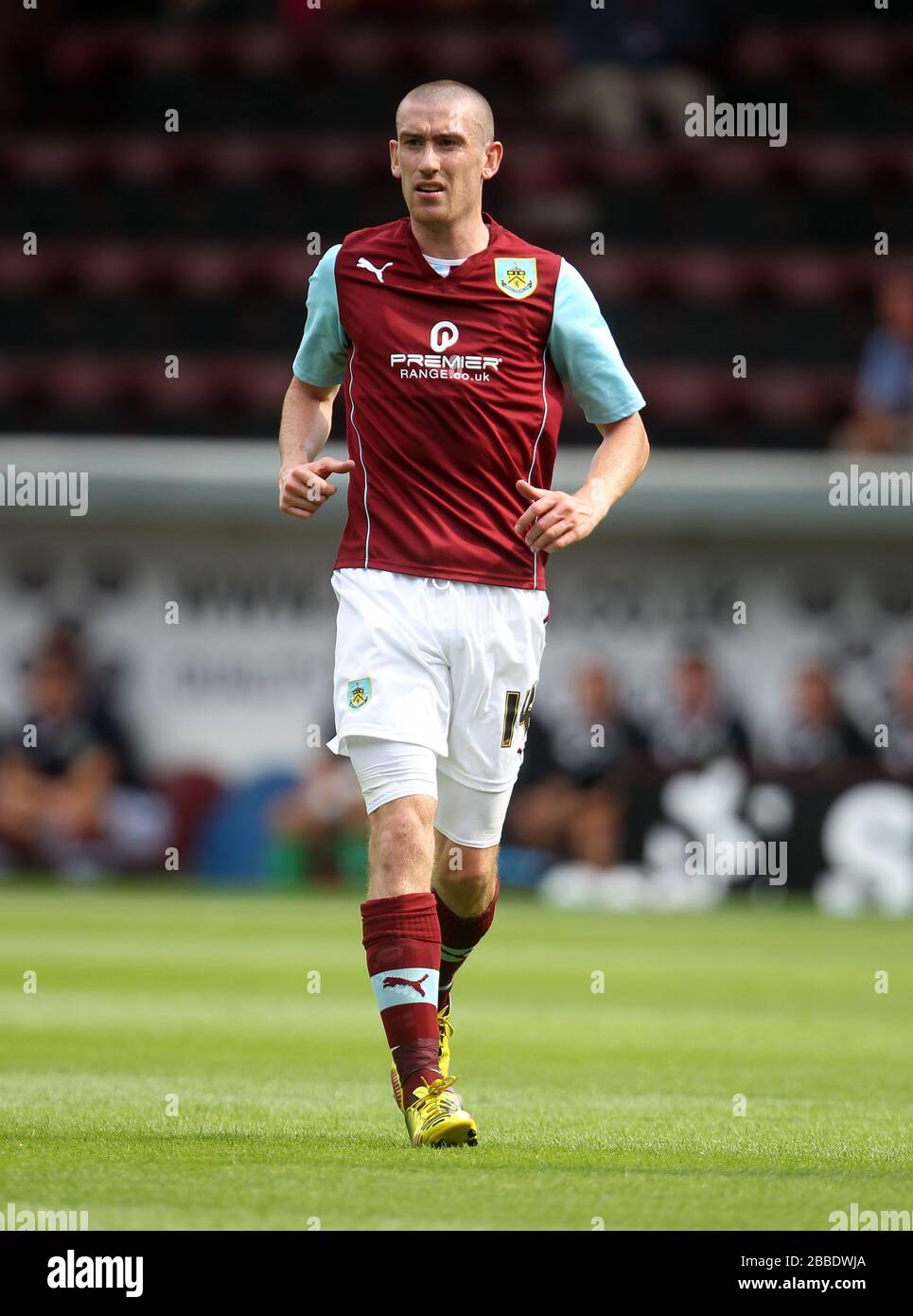 Burnleys David Jones während der Partie im Turf Moor. Stockfoto