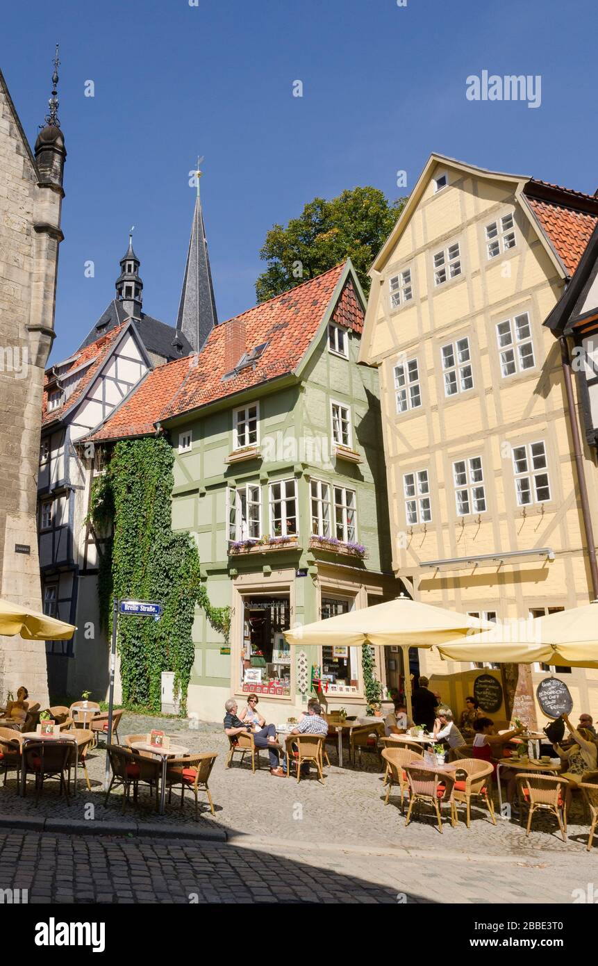 Altstadt Von Quedlinburg, Sachsen-Anhalt, Deutschland, Harz, Deutschland Stockfoto