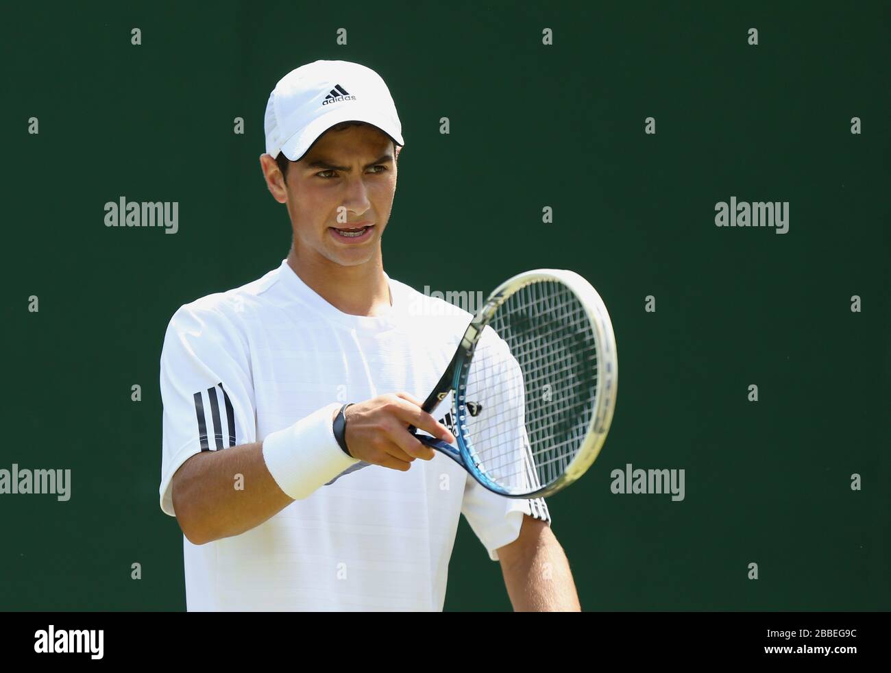 Der US-Amerikaner Noah Rubin in seinem Spiel gegen Großbritanniens Luke Bambridge Stockfoto