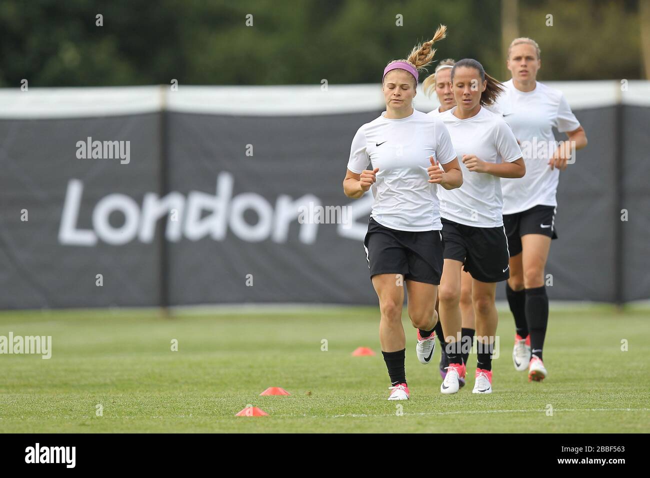 Neuseeländische Frauen werden während einer Trainingseinheit an der Cardiff University gesehen Stockfoto