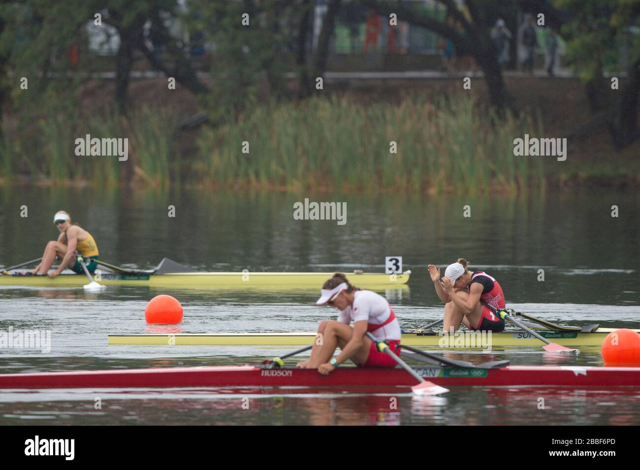 Rio de Janeiro. BRASILIEN RIGHT SUI W1X. Jeannine GMELIN, 2016 Olympic Rowing Regatta. Lagoa-Stadion, Copacabana, ÒOlympic Summer GamesÓ Rodrigo de Freitas Lagoon, Lagoa. Lokale Zeit 10:18:01 Freitag, 12.08.2016 [obligatorische Gutschrift; Peter SPURRIER/Intersport Bilder] Stockfoto