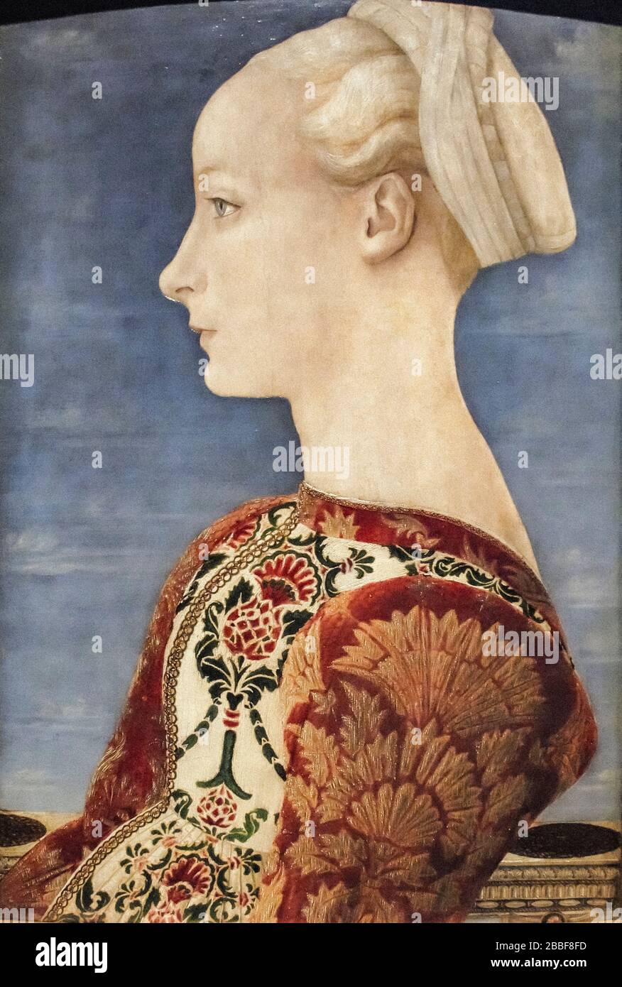 Piero del Pollaiolo, Porträt einer jungen Frau, 1465 - Berlin, Gemäldegalerie, staatliche Museen zu Berlin, Preißischer Kulturbesitz Stockfoto