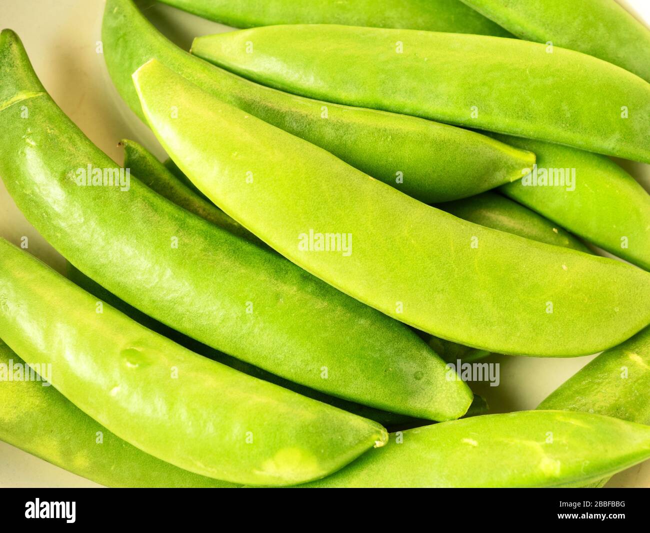 Nahaufnahme von frischen grünen Zuckerschnaps Stockfoto