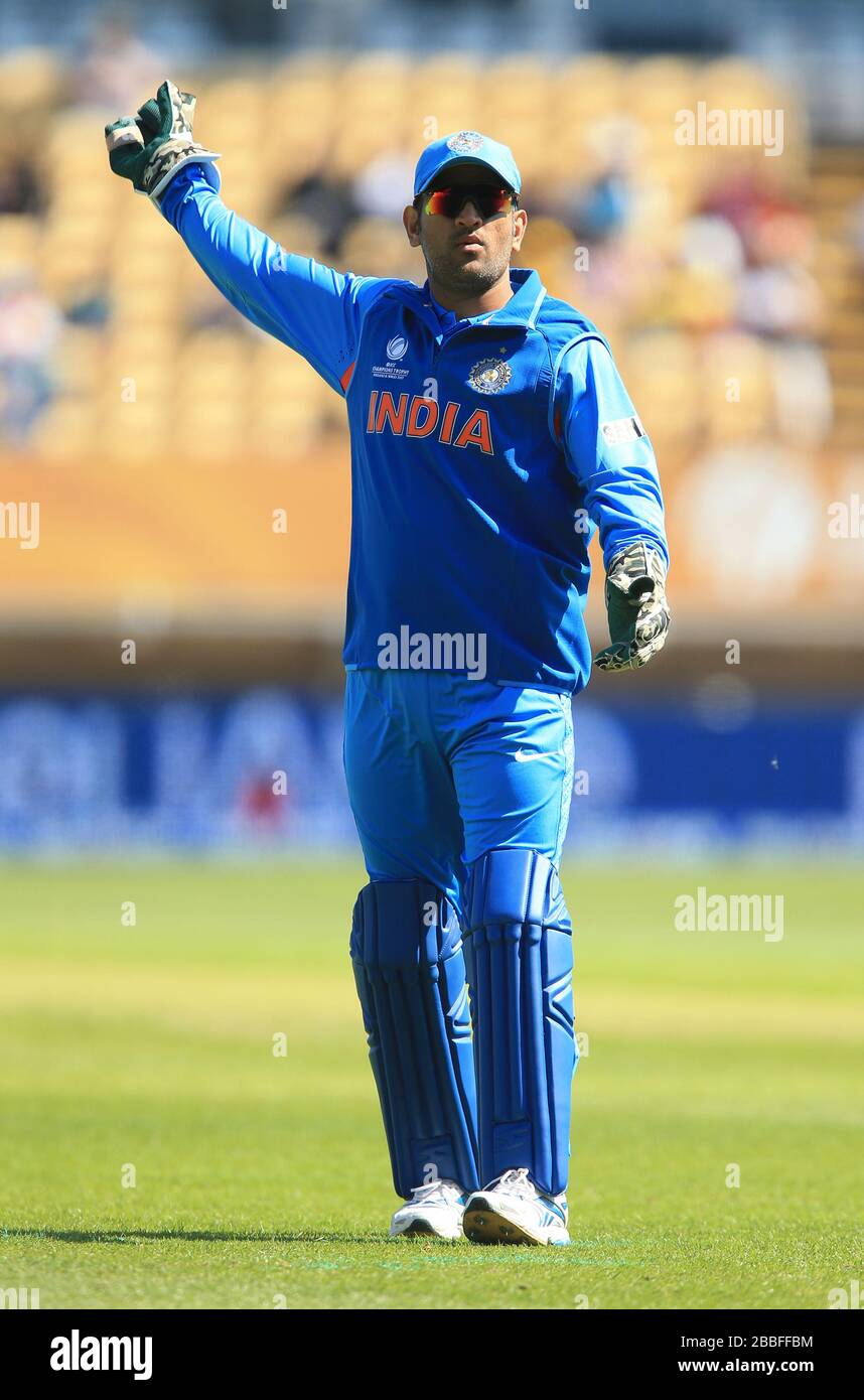 Indiens Mahendra Singh Dhoni Stockfoto