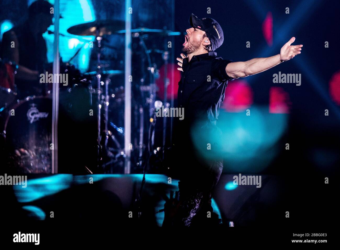 Kopenhagen, Dänemark. Juni 2018. Der spanische Sänger und Songwriter Enrique Iglesias führt ein Live-Konzert in der Royal Arena in Kopenhagen durch. (Foto: Gonzales Foto - lasse Lagoni). Stockfoto