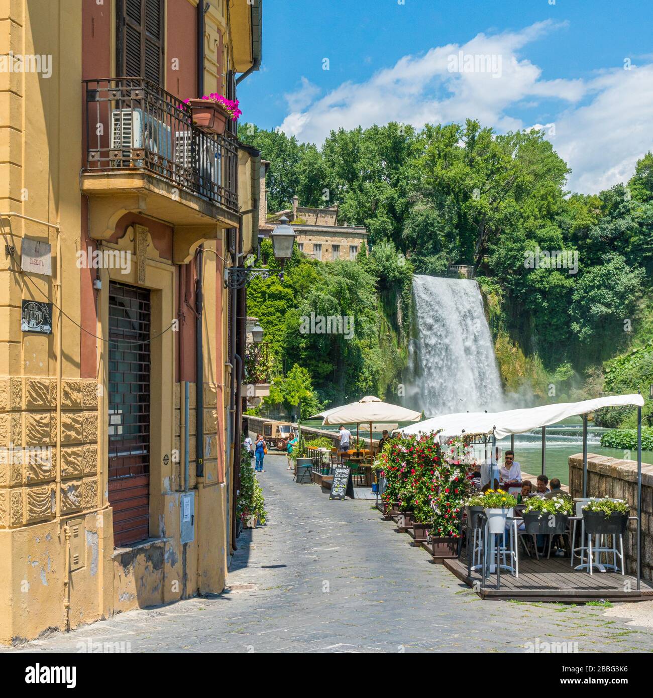 Isola del Liri, Kleinstadt in der Provinz Frosinone, Latium, Mittelitalien. Juni-06-2019 Stockfoto