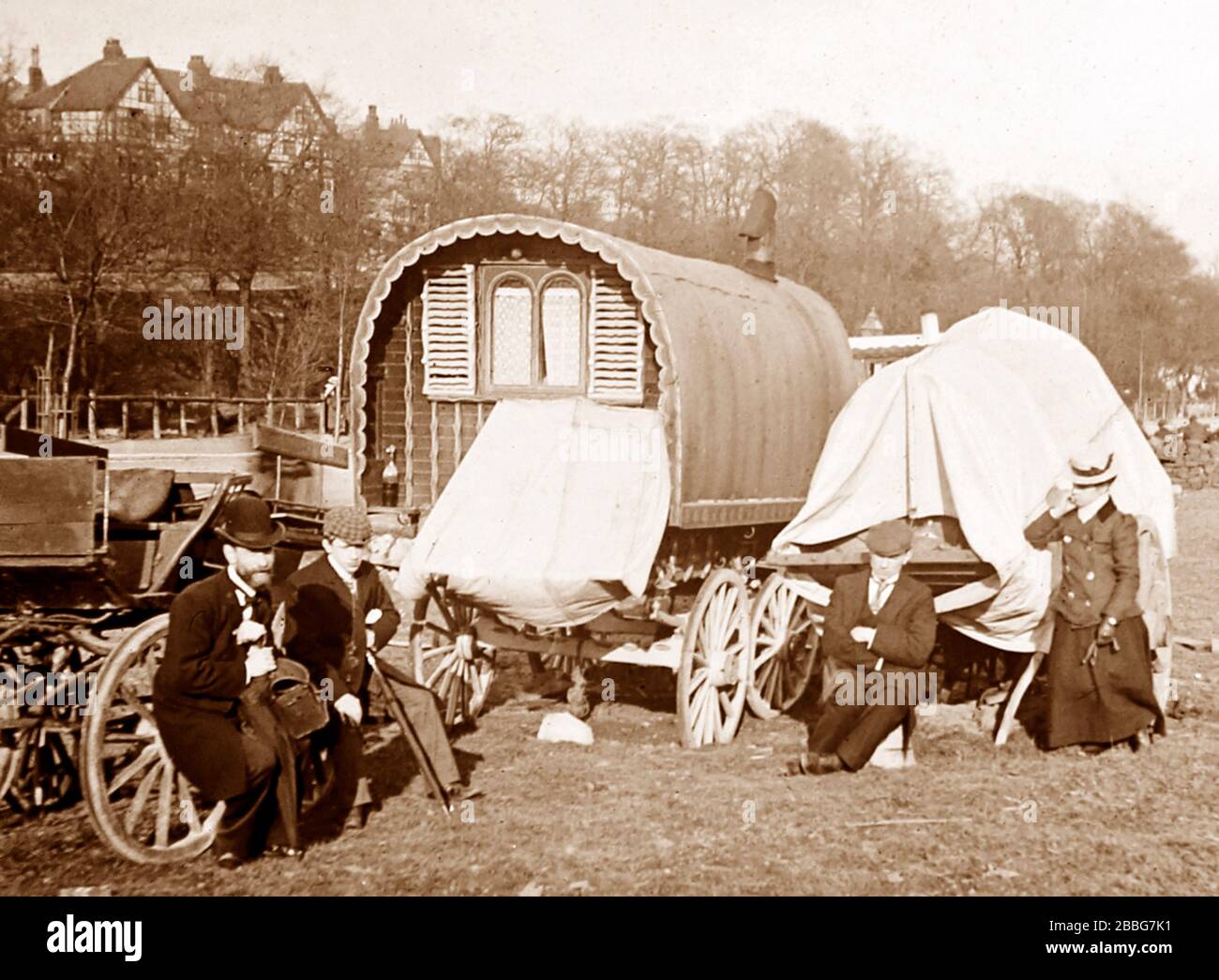 Ein Zigeunerlager, viktorianische Zeit Stockfoto