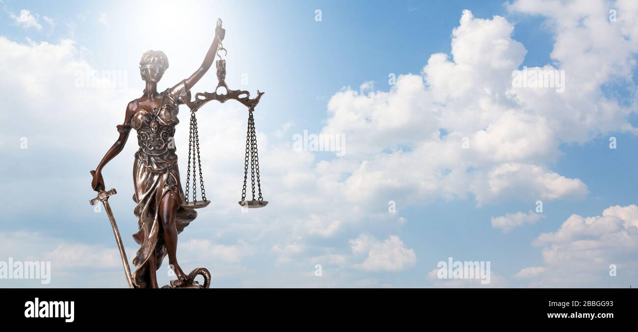 Skalen of Justice Hintergrund - juristischer Rechtsbegriff Stockfoto
