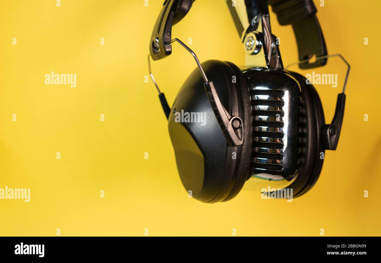 Gemeinsam verwendete Elemente für die Aufnahme und Wiedergabe von Musik und gesprochenem Wort Stockfoto