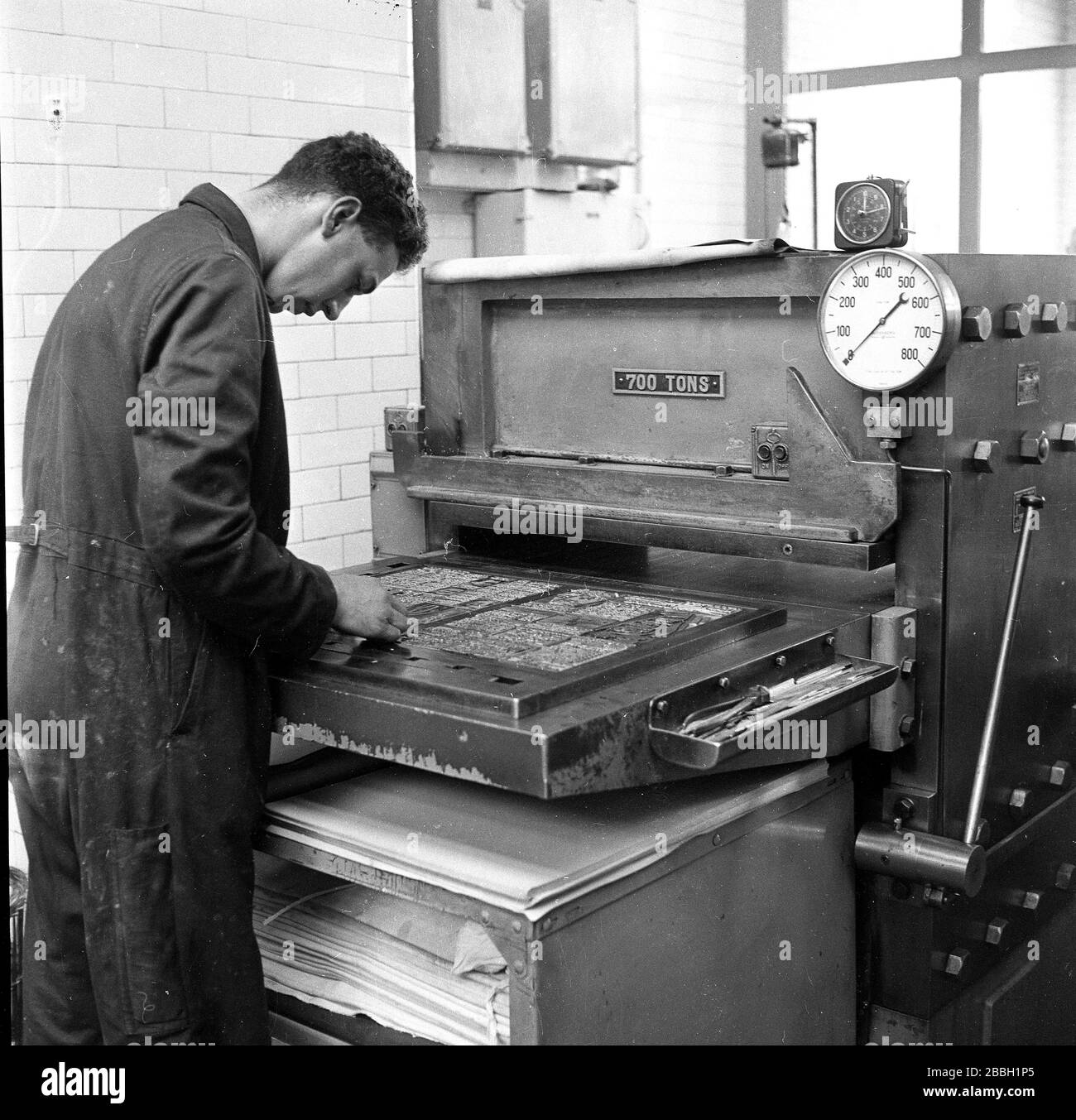 Express & Star Zeitungsformerei Queen Street Wolverhampton West Midlands 1959 Stockfoto