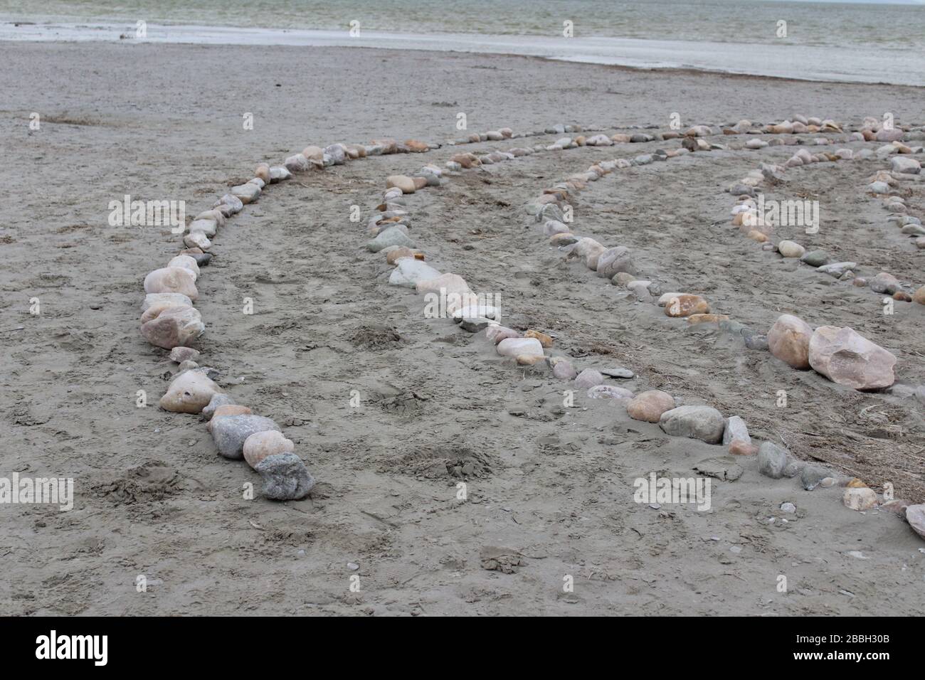 "Human Made Mock Copycat Spiral Jettys" (*** * nicht das eigentliche Ding *) Stockfoto