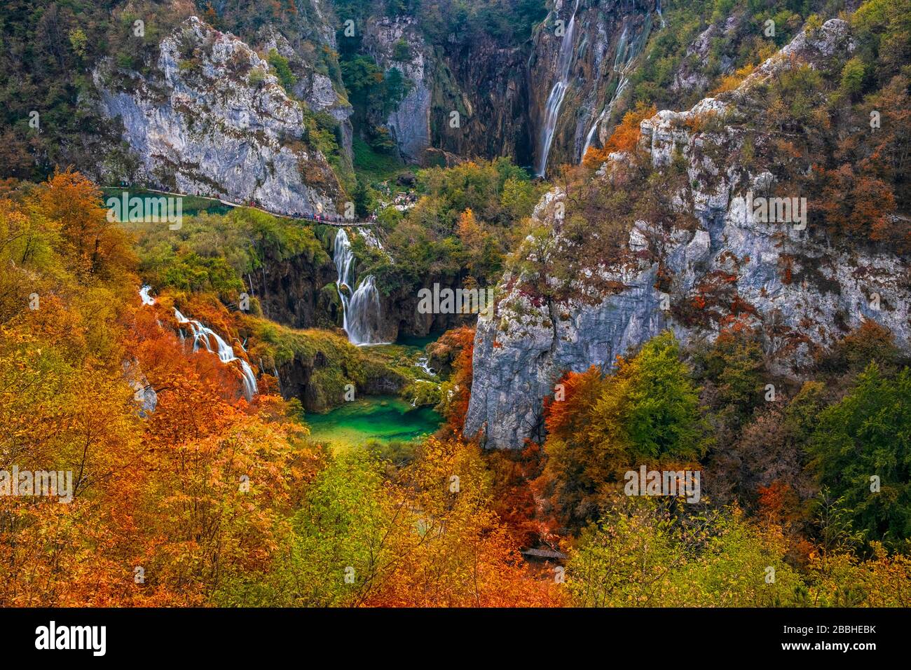 Plitvicer Seen Nationalpark. Herbst UNESCO-Website. Herbst. Kroatien. Stockfoto