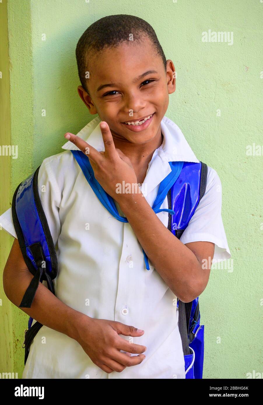 Kubanischer Junge, Havanna Vieja, Kuba Stockfoto