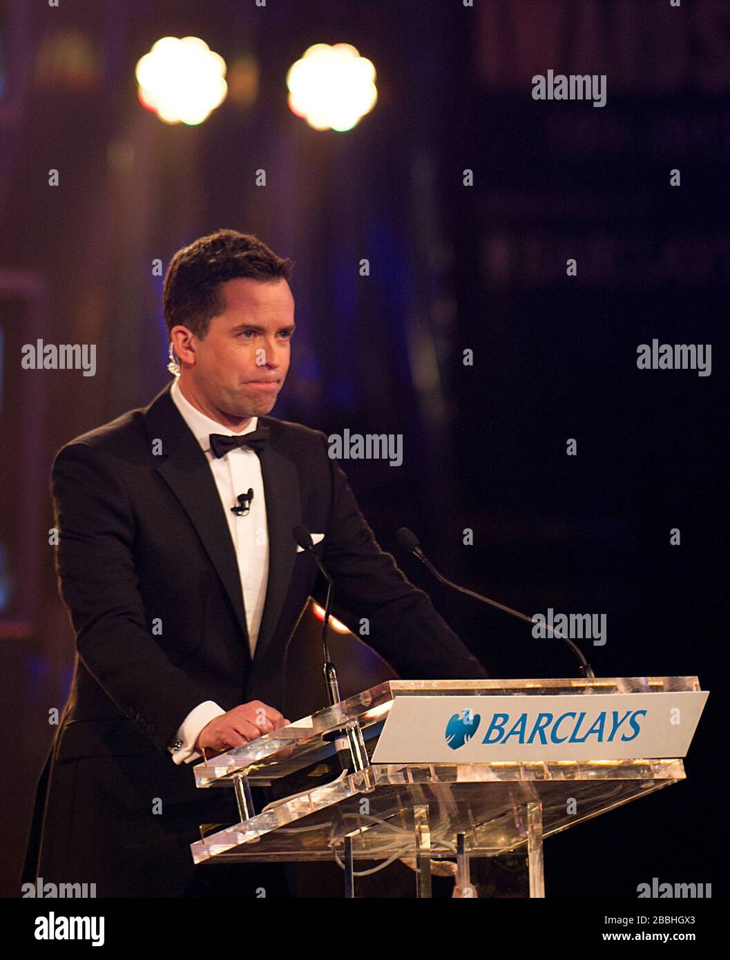 David Jones spricht bei den PFA Player of the Year Awards Stockfoto