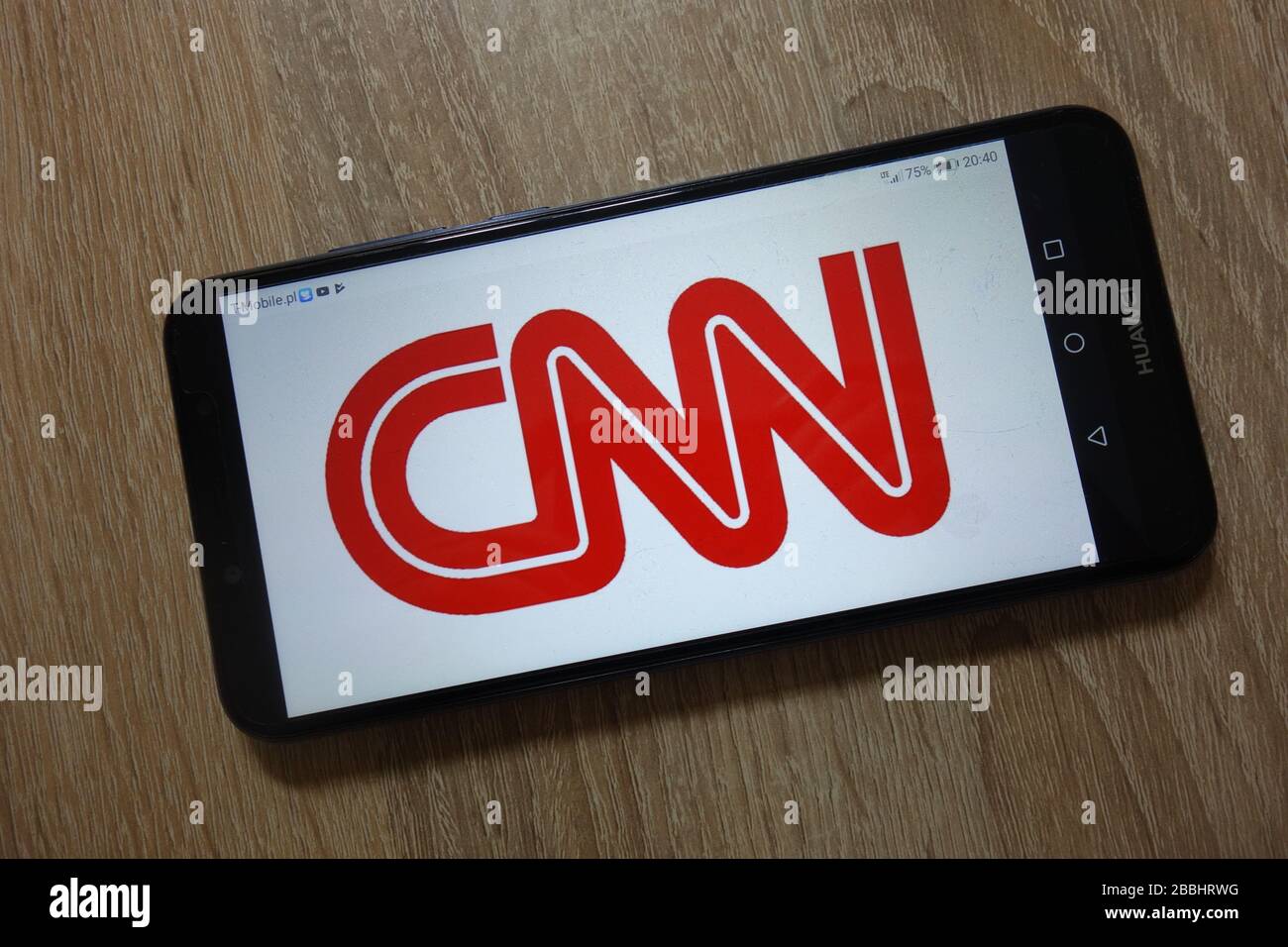 Das CNN-Logo (Kabel News Network) wird auf dem Smartphone angezeigt Stockfoto
