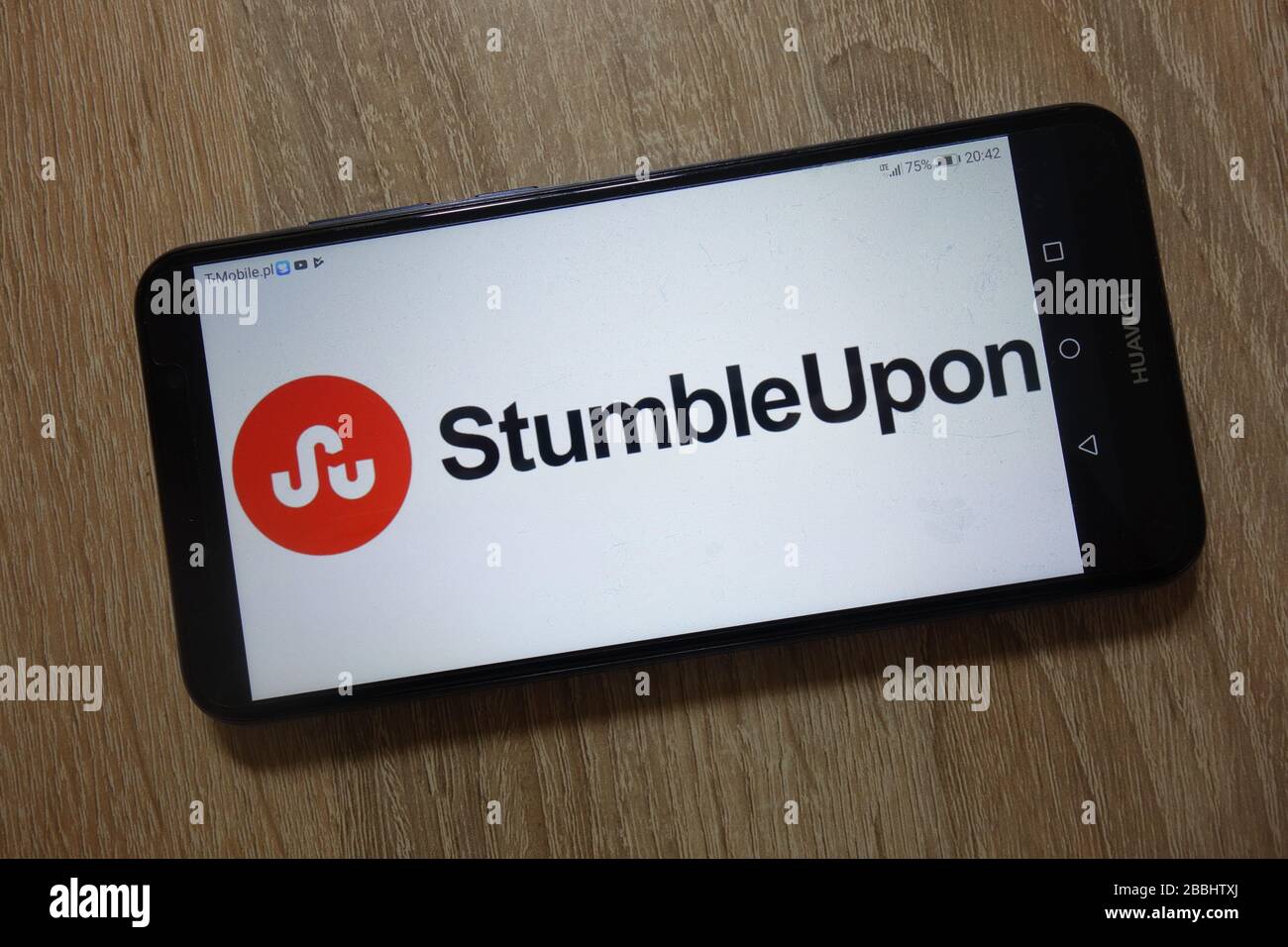 Das StumbleUpon Logo wird auf dem Smartphone angezeigt Stockfoto