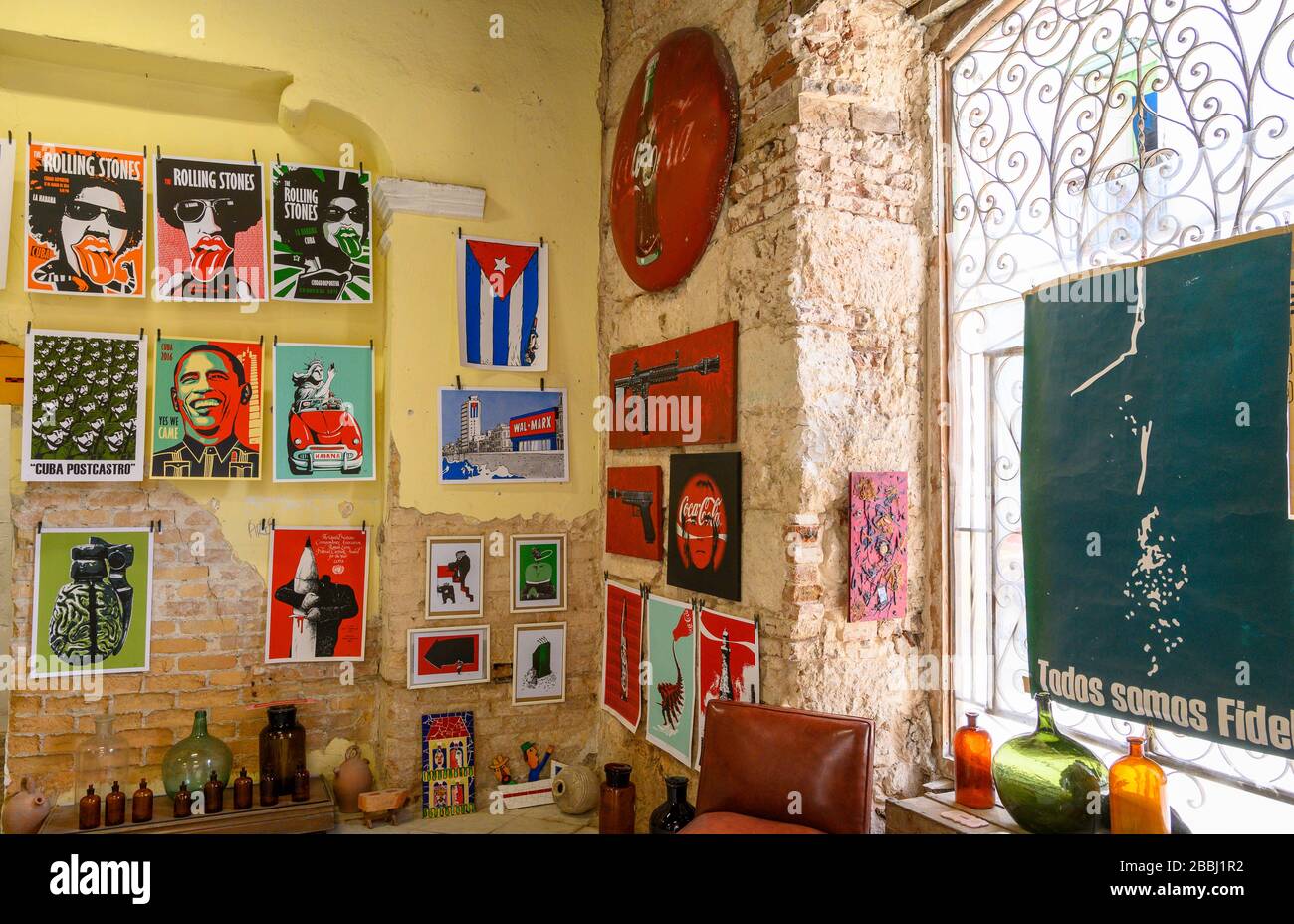 Grafische Kunst in der Experimental-Galerie, Havanna Vieja, Kuba Stockfoto