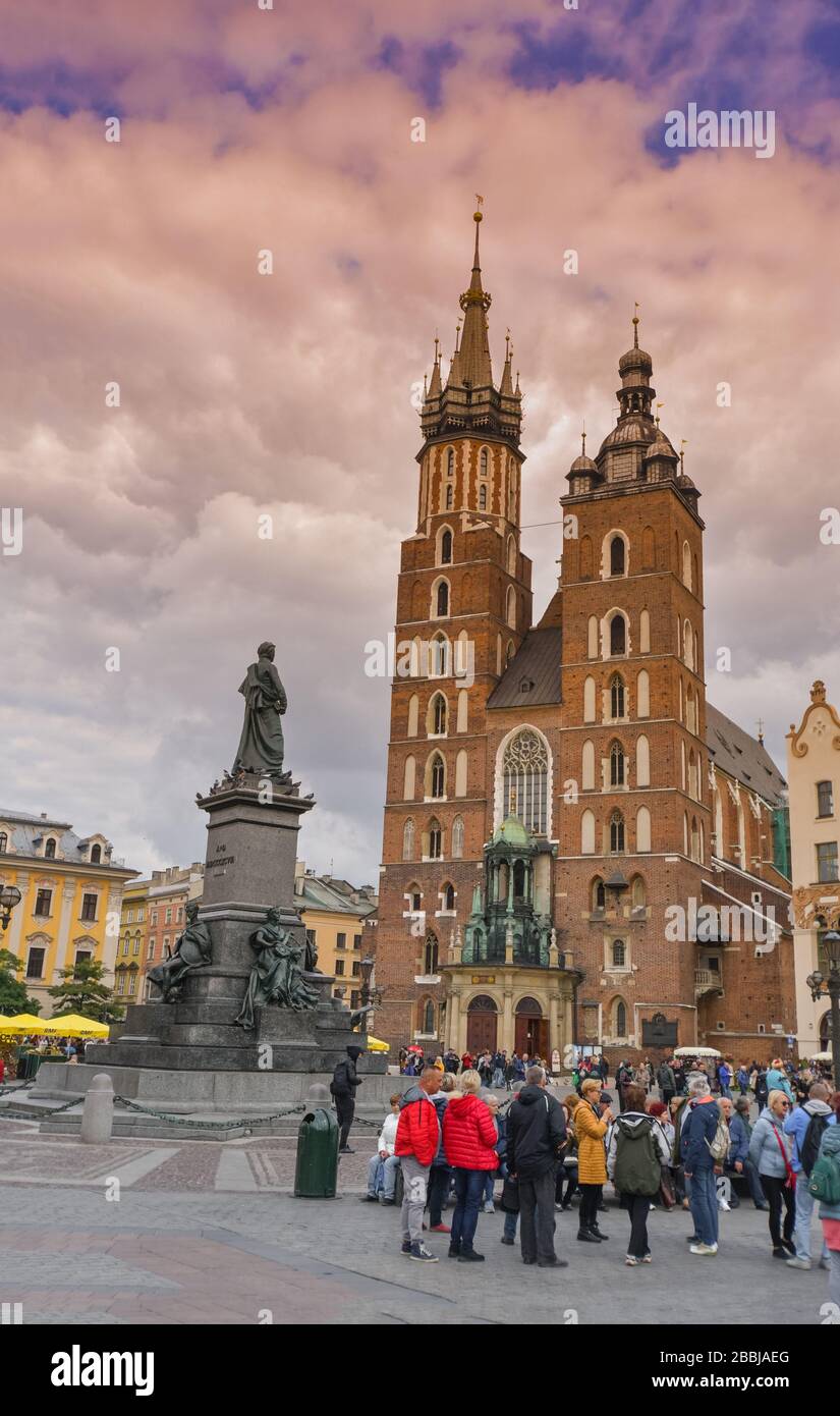 Ein schöner Blick auf die Stadt Kraków in Polen Stockfoto