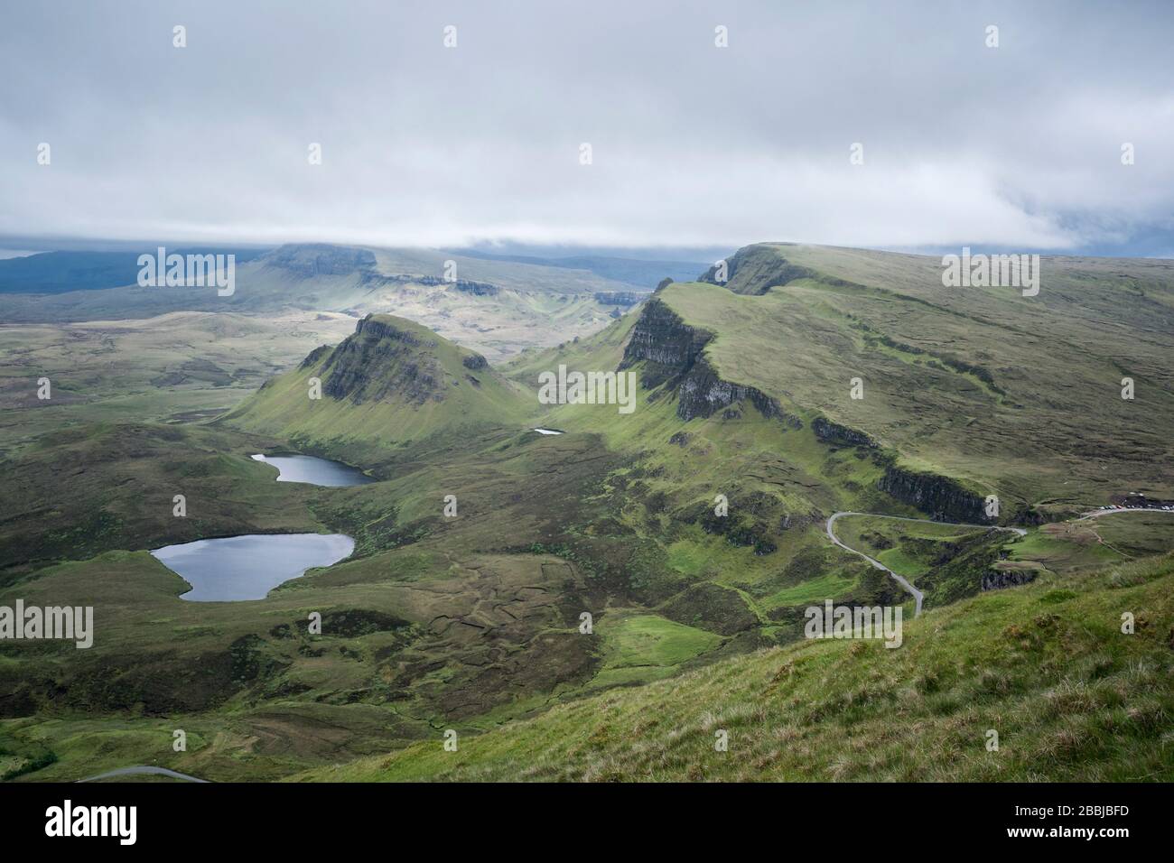 Quiraing Erdrutschwanderweg, Insel Skye, Schottland, Großbritannien, Europa Stockfoto