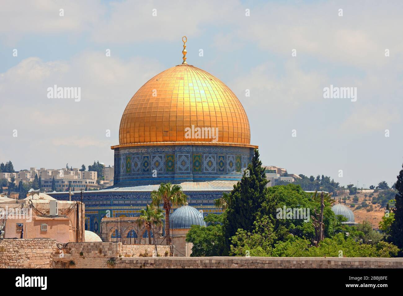 Al-Aqsa-Moschee, goldene Kuppel, Jerusalem, Israel Stockfoto