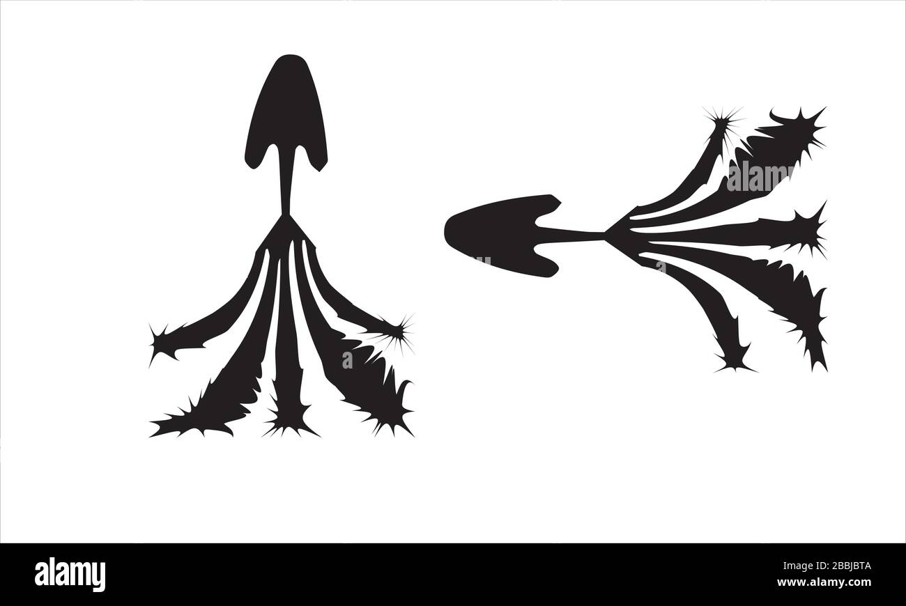 Grafik mit Pfeilvektor und weißem Hintergrund Stock Vektor