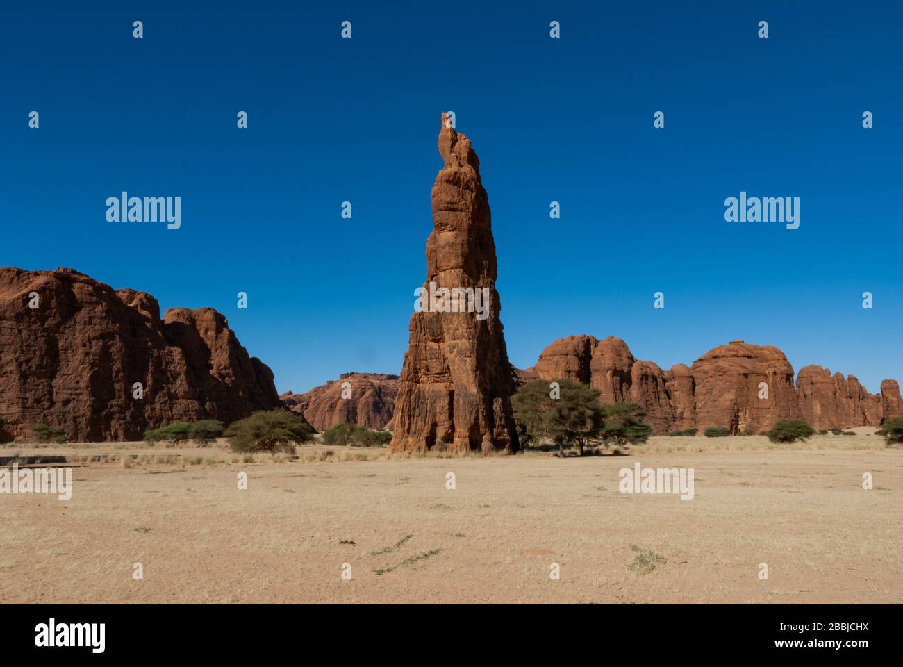 Natürliche Felsformationen, Pilare aus Sandstein, Tschad, Afrika Stockfoto