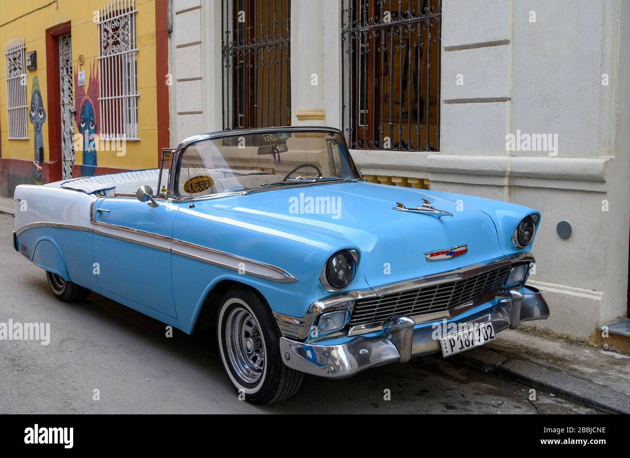 Klassischer Chevrolet Convertable, Havanna Vieja, Kuba Stockfoto