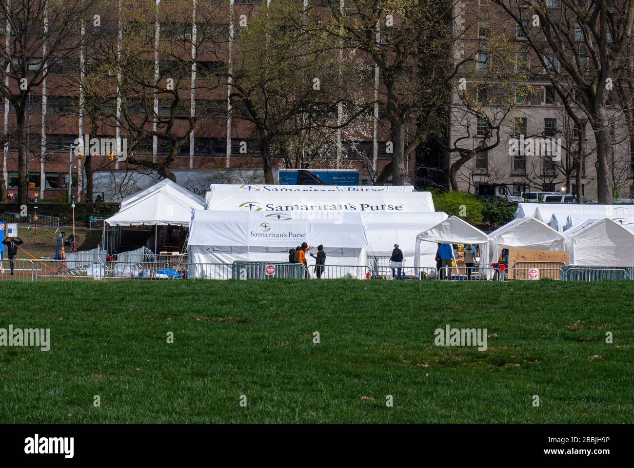 Central Park Field Hospital in New York City während der Coronavirus Pandemie im März 2020. Stockfoto