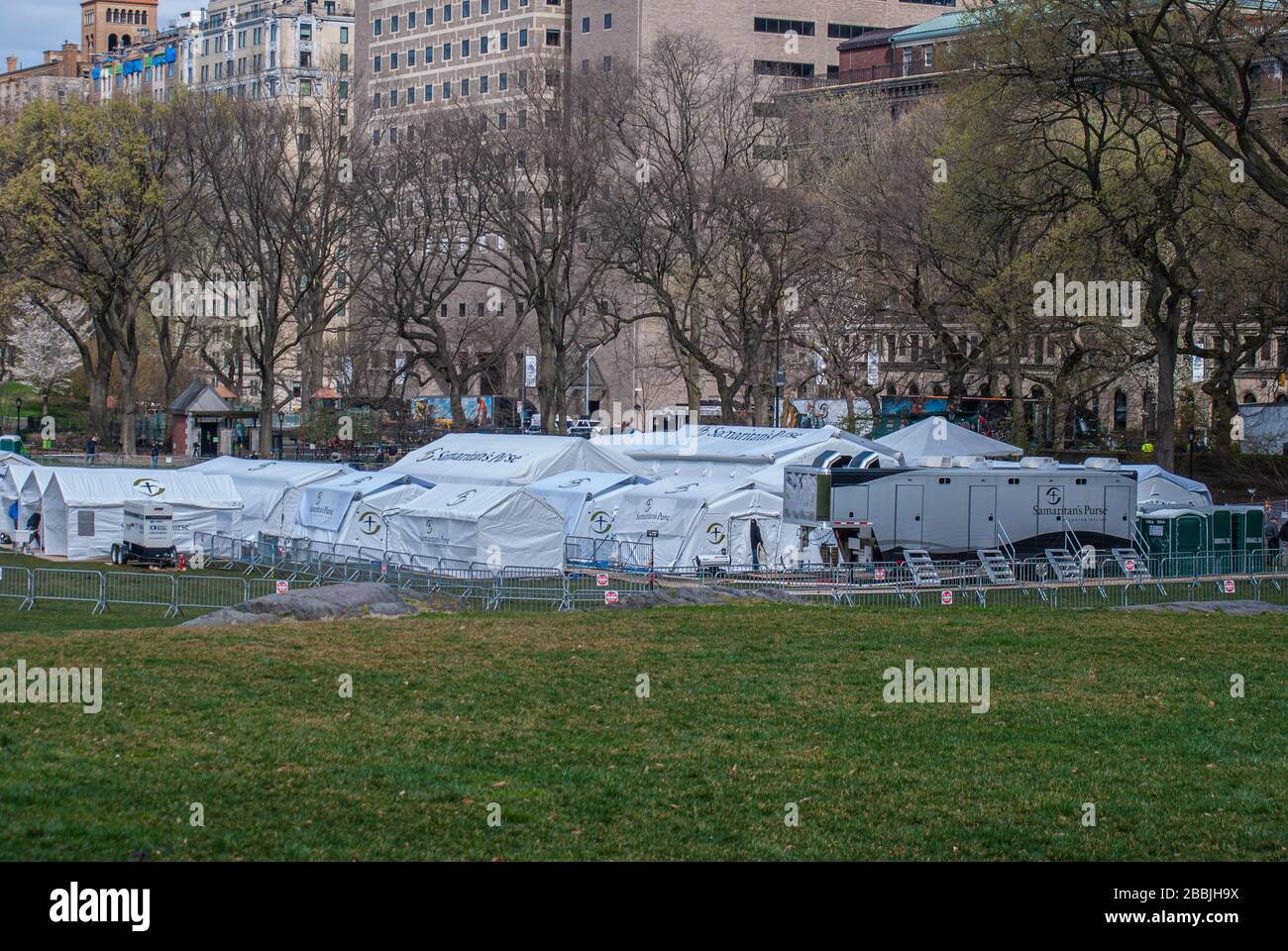 Central Park Field Hospital in New York City während der Coronavirus Pandemie im März 2020. Stockfoto