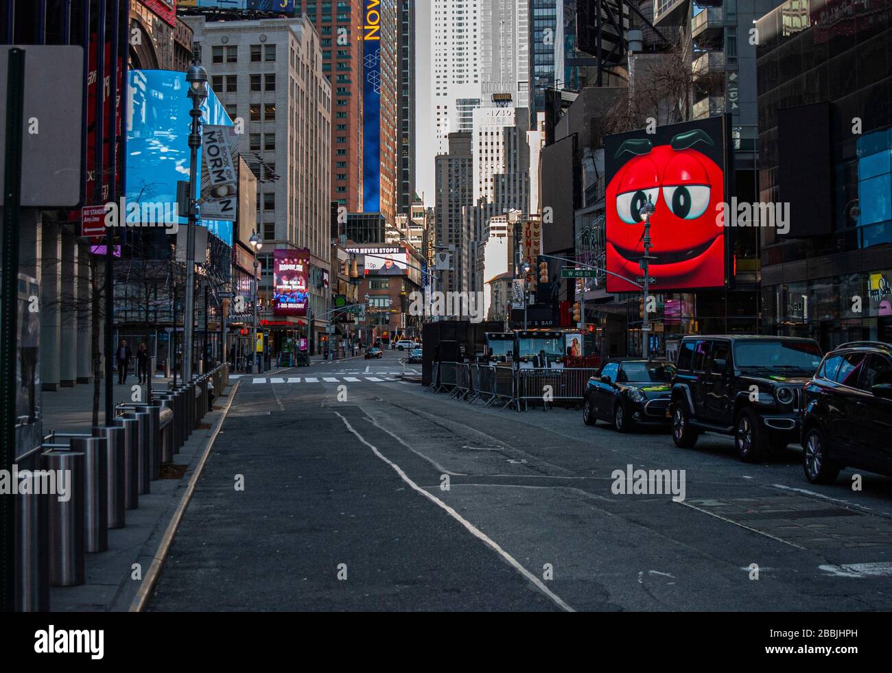 7th Avenue New York City während der Coronavirus Pandemie im März 2020. Stockfoto